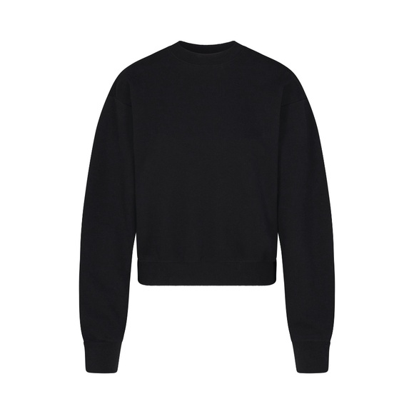 SKIMS COTTON FLEECE CREWNECK PULLOVER - Picture 1 of 6